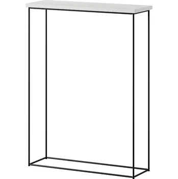 Konferenční stolek ArtAdrk Příruční stolek SILI | černé nohy Barva: Bílá