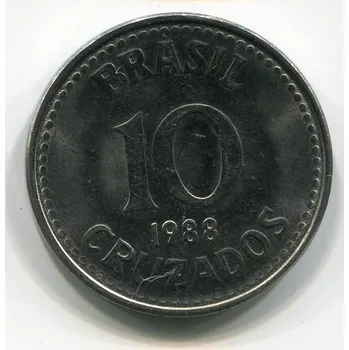 BRAZÍLIE. 10 cruzados 1988.