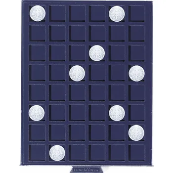 Obal pro sběratelský předmět Leuchtturm Box SMART, na 35 mincí do Ø 27 mm, modrá