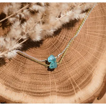 Řetízek Náhrdelník pozlacený apatit - Bohovibes 29312