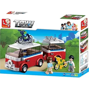Stavebnice Sluban Sluban Town M38-B0566 Banya a Lemy obytný vůz