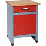 Dílenský stůl Monti, 84 x 60 x 60 cm, 1 zásuvka, 1 skříňka