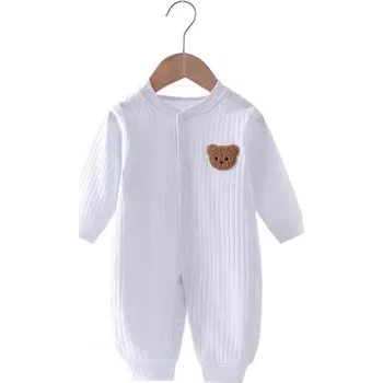 Kojenecký overal 3D aplikace medvídek Barva: světle modrá, Velikost: 3-6 měsíců 