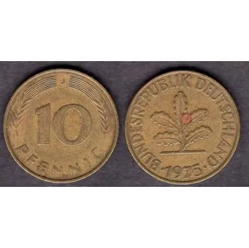NĚMECKO. 10 pfennig 1975/J.