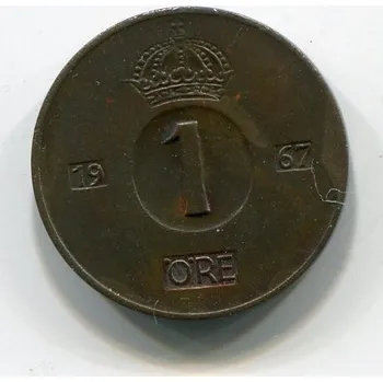 ŠVÉDSKO. 1 öre 1967.