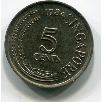 SINGAPUR. 5 cents 1984.