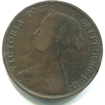 Sběratelství VELKÁ BRITÁNIE. 1/2 penny 1861.
