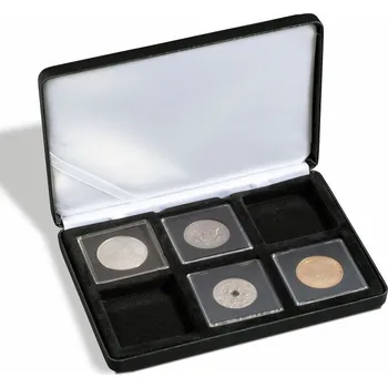 Obal pro sběratelský předmět Leuchtturm Etue NOBILE, na 6 kapslí QUADRUM, černá