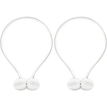 Příslušenství pro záclonu a závěs Verk Dekorativní klipy na záclony 45 x 3 cm bílé 2 ks