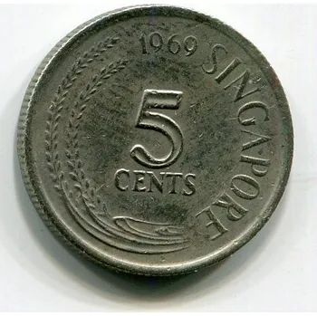 SINGAPUR. 5 cents 1969.