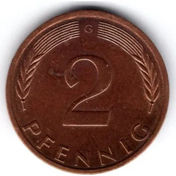 NĚMECKO. 2 Pfennig 1976/G.