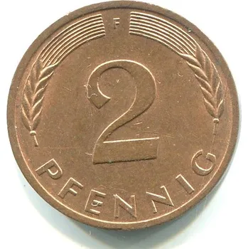 NĚMECKO. 2 Pfennig 1978/F