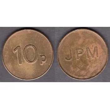 VELKÁ BRITÁNIE. Žeton do automatu (na ovoce). 10 pence. JMP.
