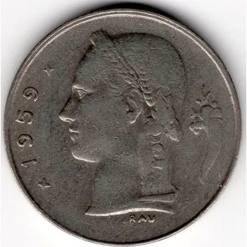 BELGIE. 1 franc 1959. BELGIE.