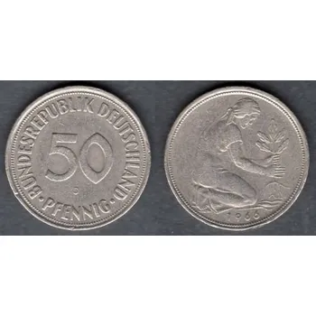 NĚMECKO. 50 Pfennig 1966/J.