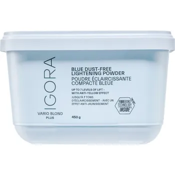 Odstraňovač barvy na vlasy Schwarzkopf Professional IGORA Vario Blond Blue Dust-Free Lightening Powder zesvětlovač s obsahem jílu pro blond vlasy 450 g