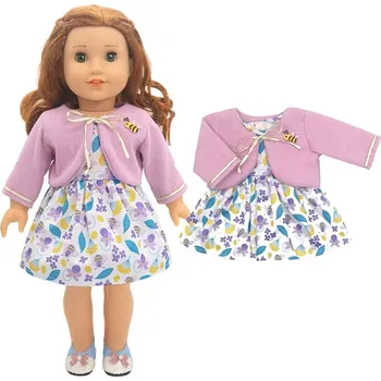 Krásné sady oblečení pro panenky o velikosti 43 cm Varianta: A24 fialový set se včelkou