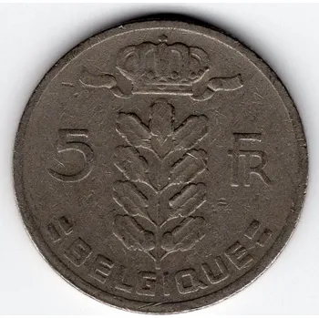 BELGIE. 5 francs 1962. BELGIQUE.