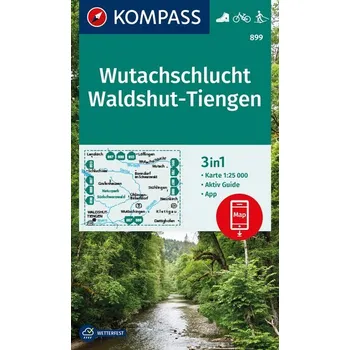 KOMPASS Wanderkarte 899 Wutachschlucht, Waldshut-Tiengen 1:25.000