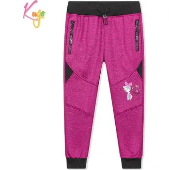 Dívčí oblečení Teplé softshellové tepláky dívčí Kugo GK8636 růžové