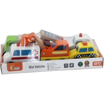 Dřevěná hračka Viga Dřevěná autíčka 6 ks