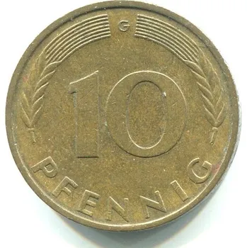 NĚMECKO. 10 pfennig 1984/G