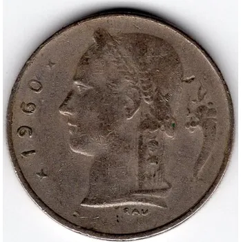 BELGIE. 1 franc 1960. BELGIE.