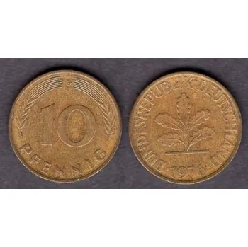 NĚMECKO. 10 pfennig 1976/G.