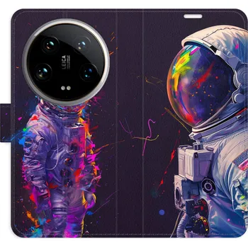 Pouzdro na mobilní telefon Flipové pouzdro iSaprio - Neon Astronaut 02 - Xiaomi 14 Ultra