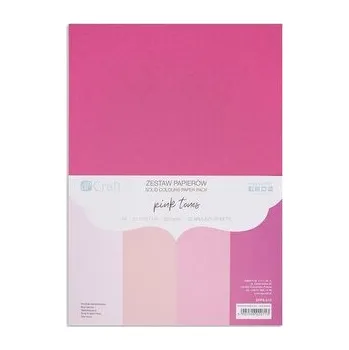 Set školních potřeb Zestaw papierów A4 20 arkuszy Pink tones 220g