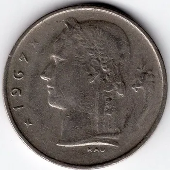 BELGIE. 1 franc 1967. BELGIE.