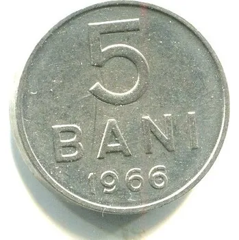 RUMUNSKO. 5 bani 1966. KM-92