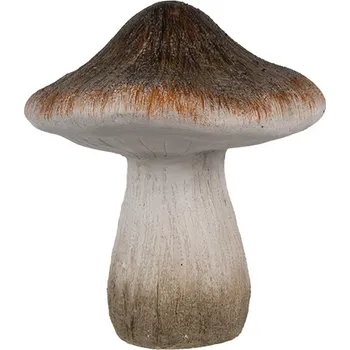 Béžovo-hnědá keramická dekorace houba Mushroom - Ø 11*12 cm