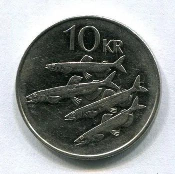 Sběratelství ISLAND. 10 krónur 1996.