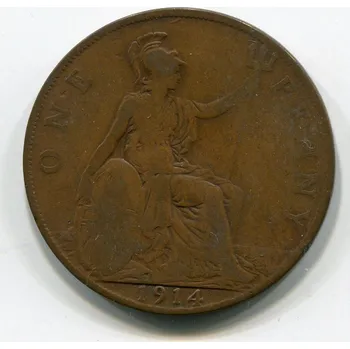 VELKÁ BRITÁNIE. 1 penny 1914. KM-810
