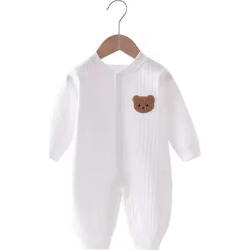 Kojenecký overall Kojenecký overal 3D aplikace medvídek Barva: Bílá, Velikost: 3-6 měsíců