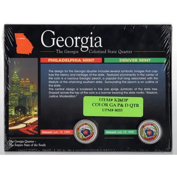 USA. 2x 1/4 dollar 1999. Georgie. Kolorováno.