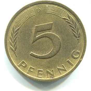 NĚMECKO. 5 Pfennig 1972/D