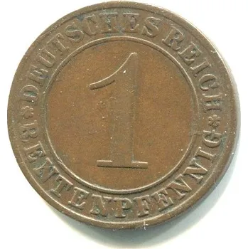 NĚMECKO. 1 Reichspfennig 1923/A.