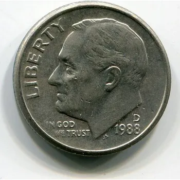USA. 1 dime 1988/D.