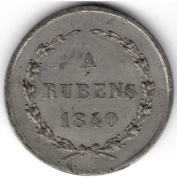 BELGIE. Antwerpen. Pamětní medaile na vztyčení sochy Rubensovi. 1840.2009.