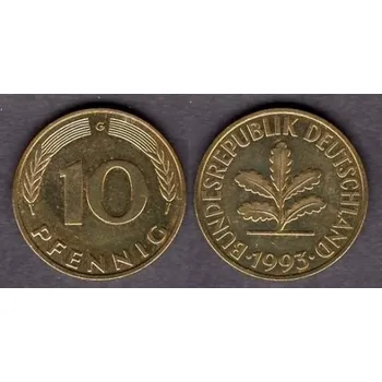 NĚMECKO. 10 pfennig 1993/G.