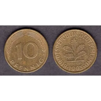 NĚMECKO. 10 pfennig 1993/J.