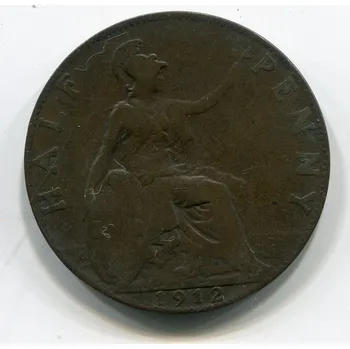 VELKÁ BRITÁNIE. 1/2 penny 1912.