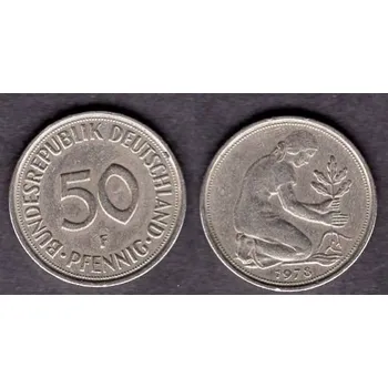 NĚMECKO. 50 Pfennig 1978/F.