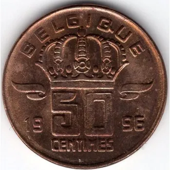 BELGIE. 50 centimes 1996. BELGIQUE.