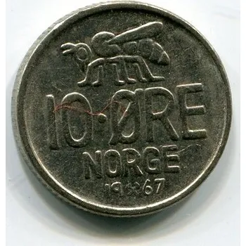 NORSKO. 10 öre 1967.