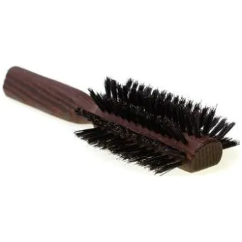 kartáč na vlasy Polokulatý kartáč s kančími štětinami z termodřeva - 7-řadý