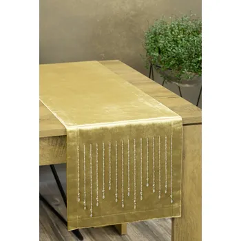 ubrus ArtFir Běhoun ROYAL 3 | zlatá 35 x 140 cm