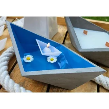 Betonová loďka - modrá